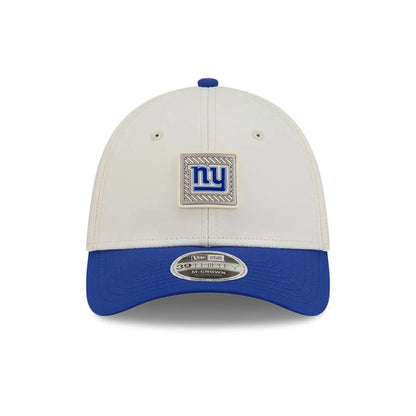 Pictured is this NFL Training 2026 New York Giants 39THIRTY M-Crown Stretch Fit cap in white. 2