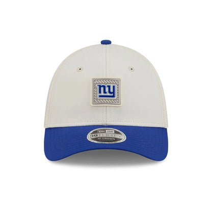 Pictured is this NFL Training 2026 New York Giants 39THIRTY M-Crown Stretch Fit cap in white. 2