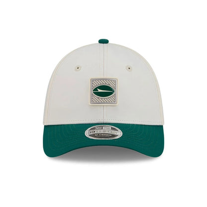 Pictured is this NFL Training 2026 New York Jets 39THIRTY M-Crown Stretch Fit cap in white. 2