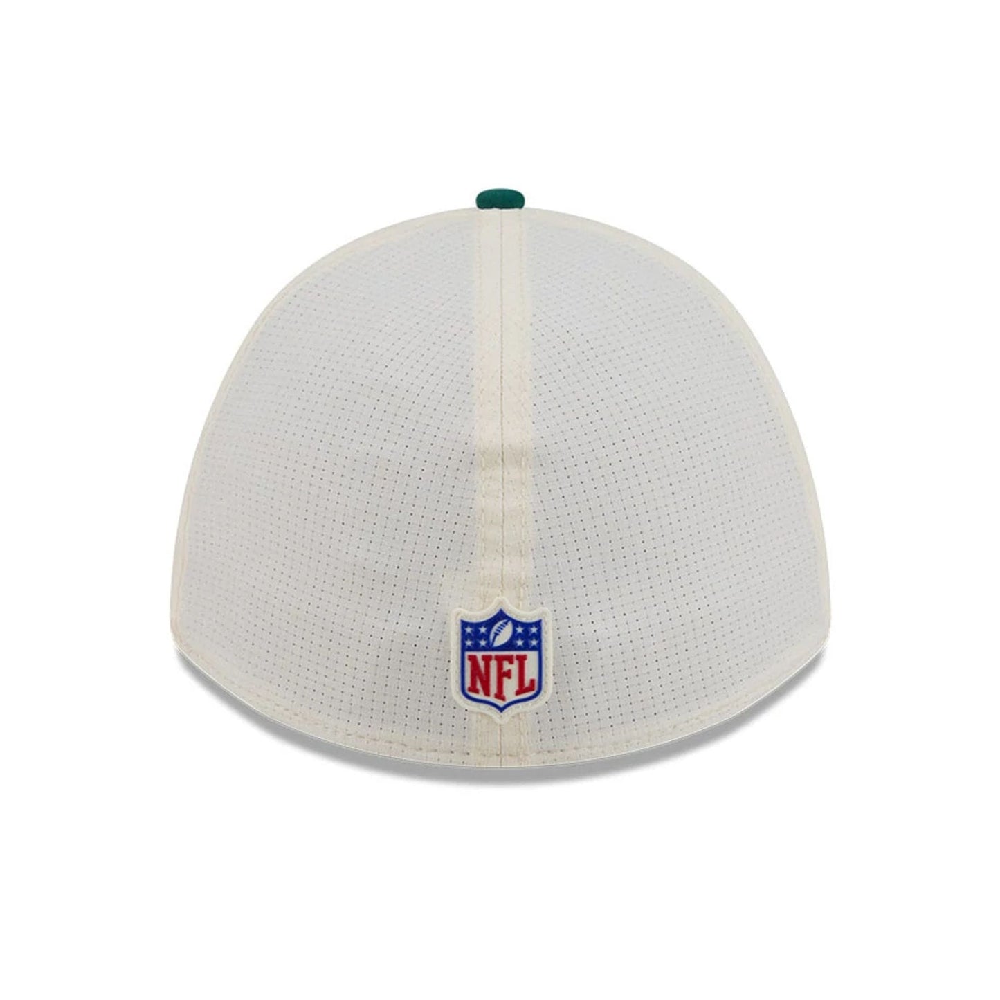 Pictured is this NFL Training 2026 New York Jets 39THIRTY M-Crown Stretch Fit cap in white. 6