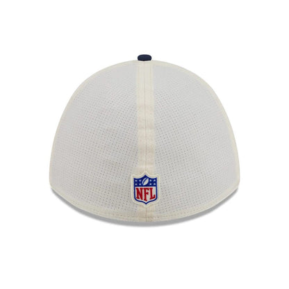 Pictured is this NFL Training 2026 New England Patriots 39THIRTY M-Crown Stretch Fit cap in white. 6