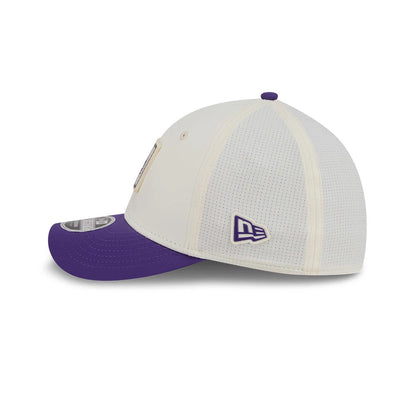 Pictured is this NFL Training 2026 Minnesota Vikings 39THIRTY M-Crown Stretch Fit cap in white. 5