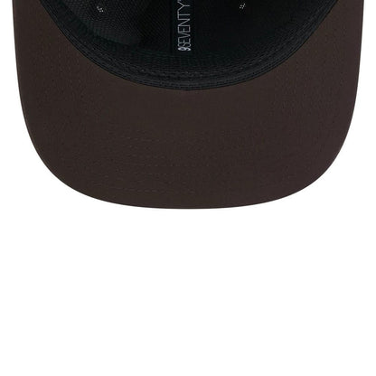 Pictured is this NFL Sideline 2026 Cleveland Browns 9SEVENTY Stretch Snap cap in dark brown. 7