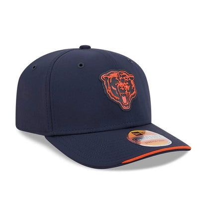 Pictured is this NFL Sideline 2026 Chicago Bears 9SEVENTY Stretch Snap cap in Navy. 3