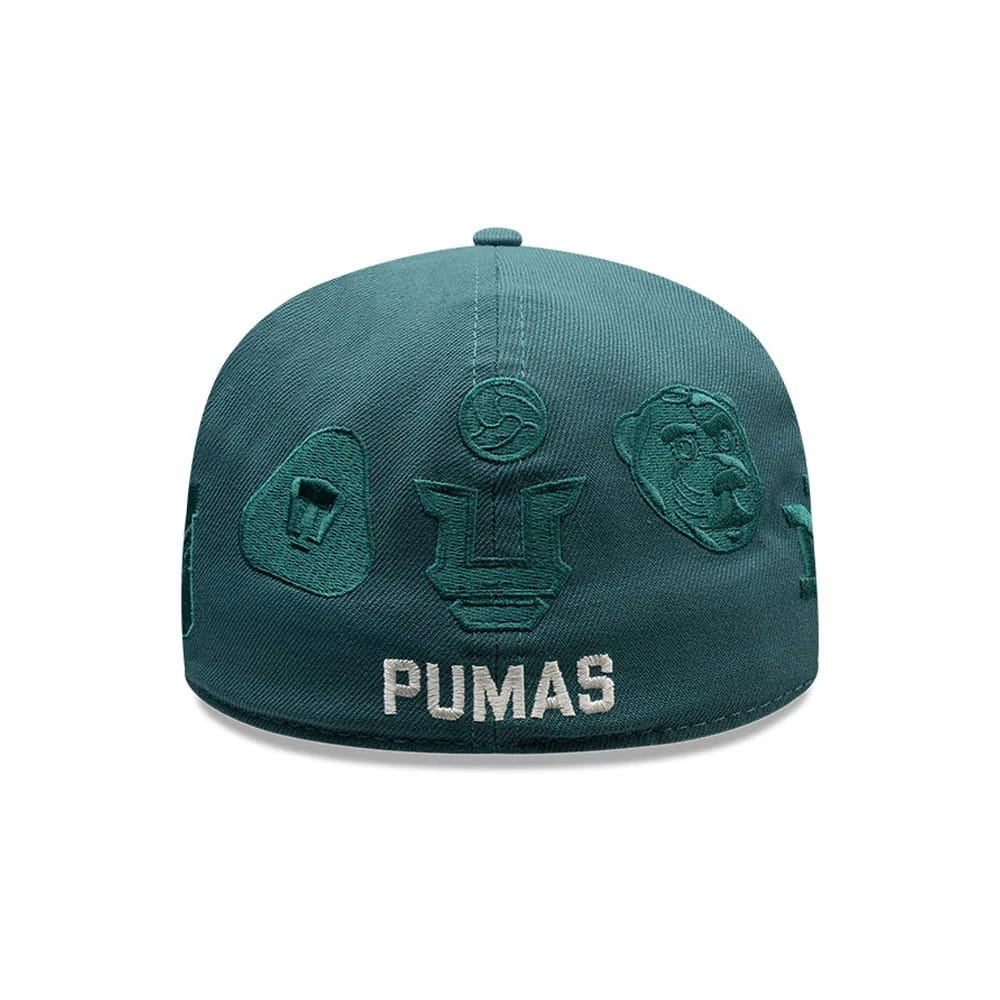 Pictured is this Liga MX All Over Pumas Unam 59FIFTY Fitted cap in dark green. 4