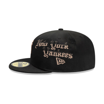 Pictured is this MLB Heritage New York Yankees 59FIFTY Fitted cap in black. 4