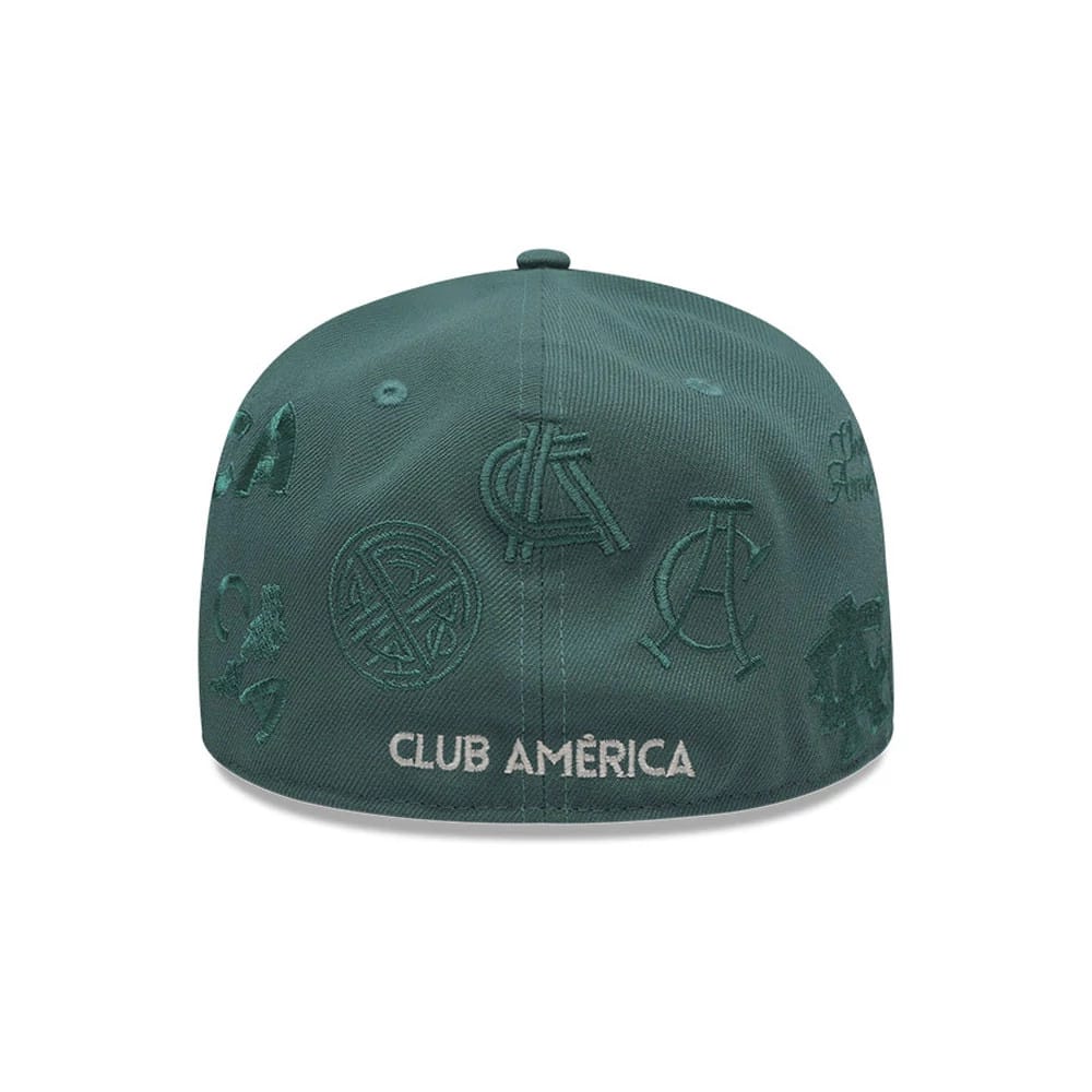 Pictured is this Liga MX All Over Club America 59FIFTY Fitted cap in dark green. 4