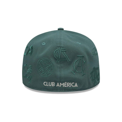 Pictured is this Liga MX All Over Club America 59FIFTY Fitted cap in dark green. 4