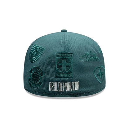 Pictured is this Liga MX All Over Cruz Azul 59FIFTY Fitted cap in dark green. 4