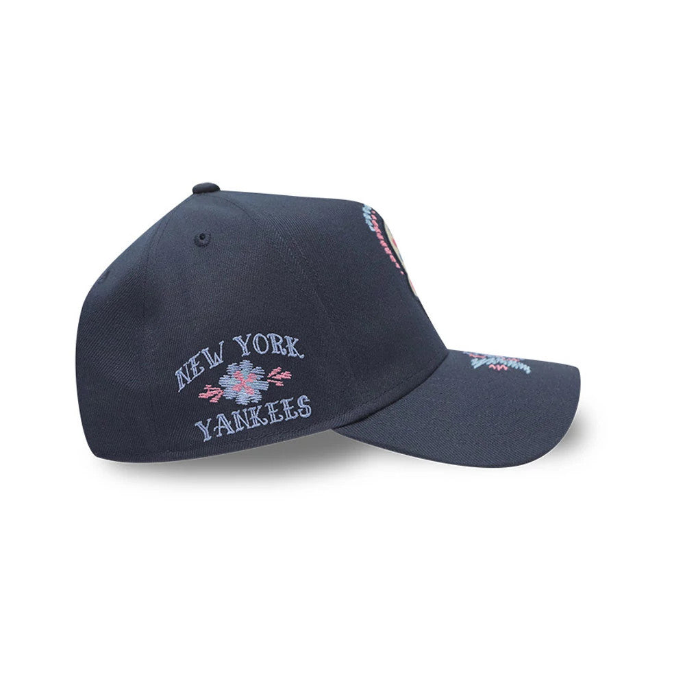 Pictured is this MLB Day Of The Dead New York Yankees 9FORTY A-Frame cap in dark blue. 6