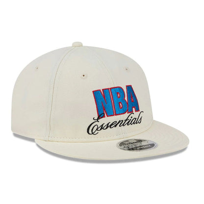 Pictured is this FOG x NBA Logo Retro Crown 9FIFTY Snapback Adjustable cap in white. 4