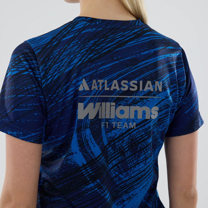 The model is wearing this Womens Atlassian Williams F1 Team Active T-Shirt in navy. 4