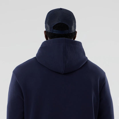 The model is wearing this Atlassian Williams F1 Team Oversized Pullover Hoodie in navy. 7
