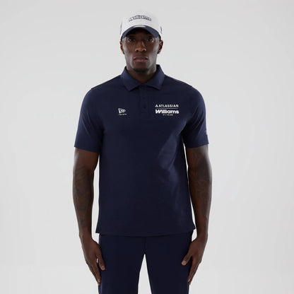 The model is wearing this Atlassian Williams F1 Team Polo T-Shirt in navy. 1
