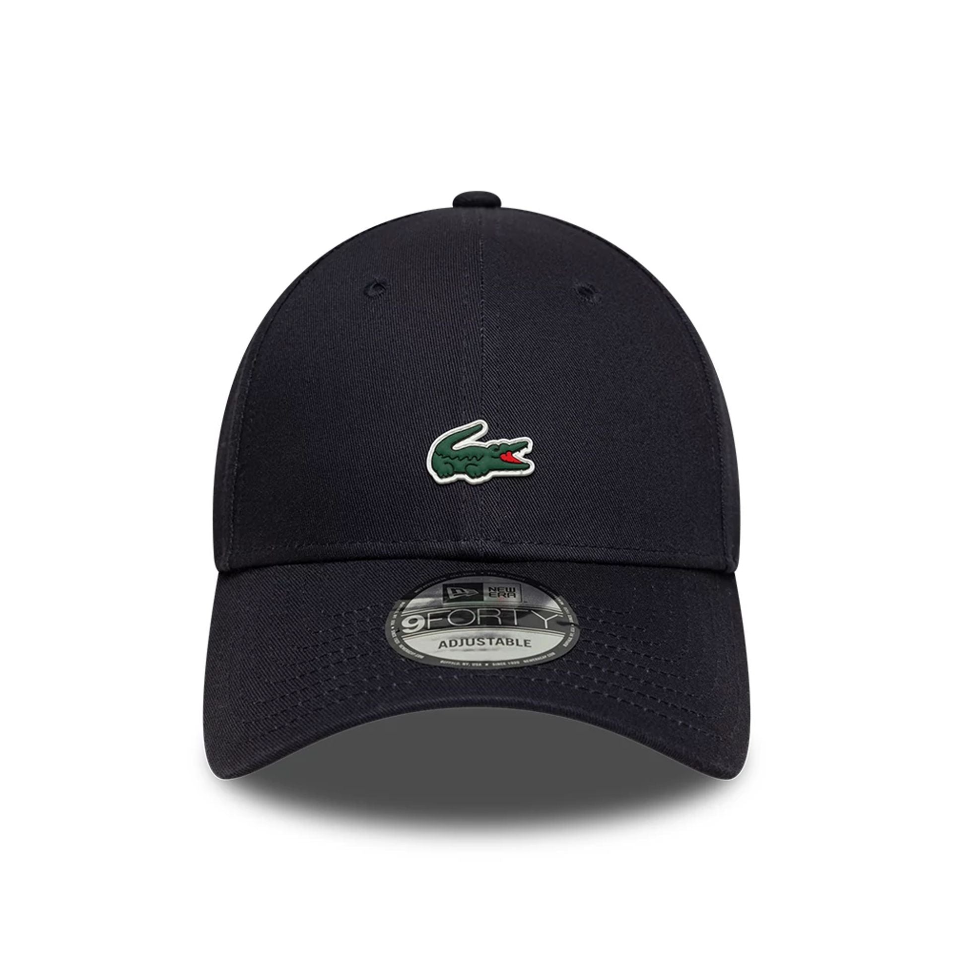 Pictured is this Lacoste X New Era 9FORTY cap in navy. 2