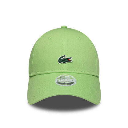 Pictured is this Womens Lacoste X New Era 9FORTY cap in pastel green. 2