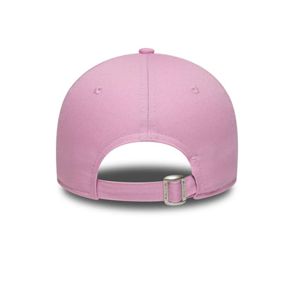 Pictured is this Womens Lacoste X New Era 9FORTY cap in pastel pink. 4