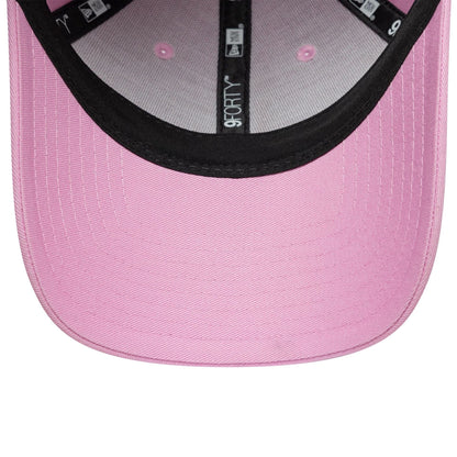 Pictured is this Womens Lacoste X New Era 9FORTY cap in pastel pink. 5