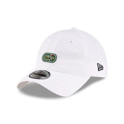 Pictured is this Lacoste X New Era Golf Flag 9TWENTY cap in white. 3
