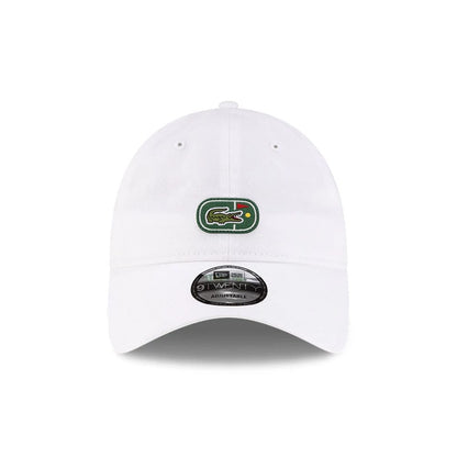 Pictured is this Lacoste X New Era Golf Flag 9TWENTY cap in white. 2