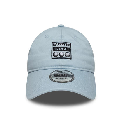 Pictured is this Lacoste X New Era Golf 9TWENTY cap in pastel blue. 2