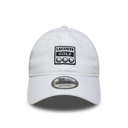 Pictured is this Lacoste X New Era Golf 9TWENTY cap in white. 2