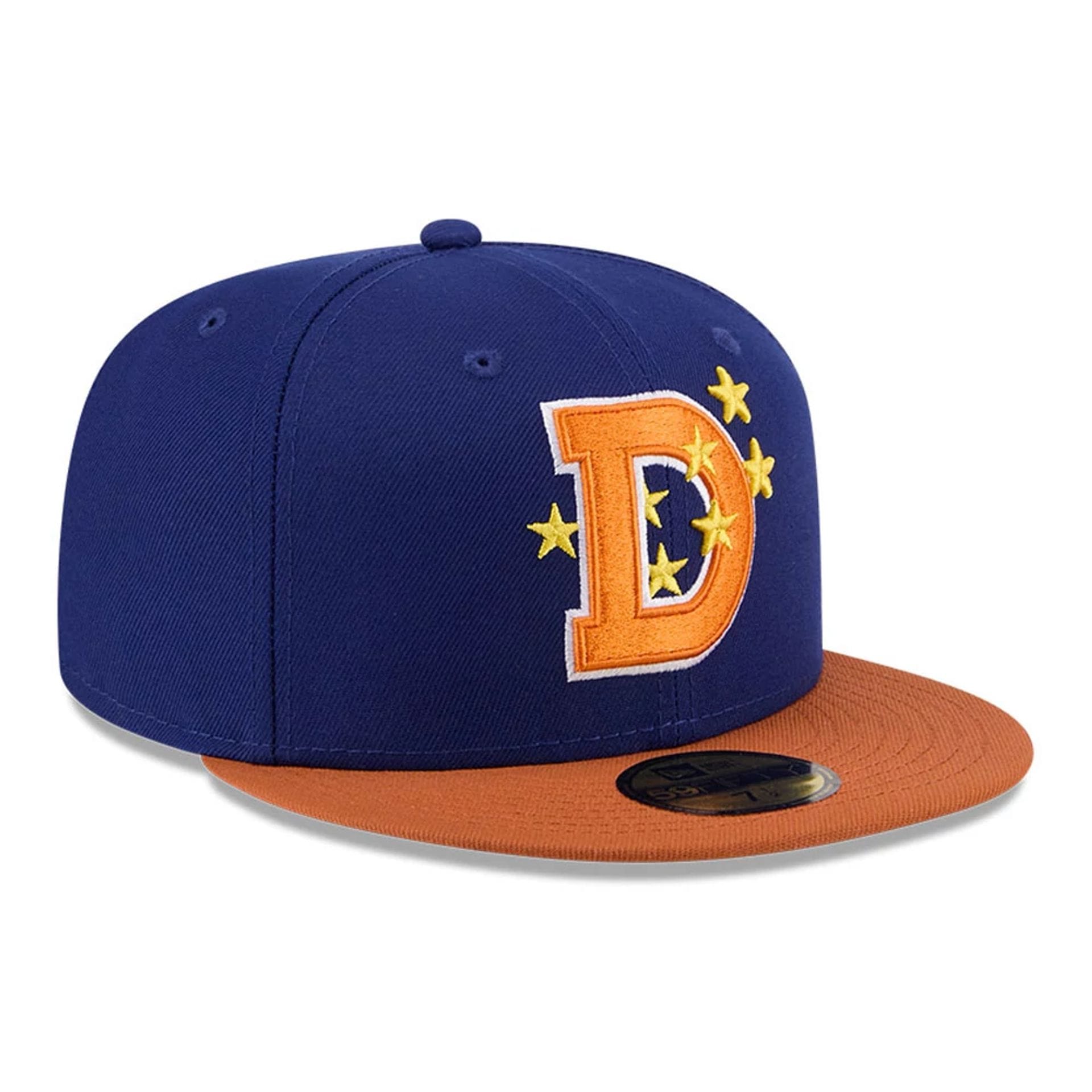 Pictured is this MiLB Theme Night Durham Bulls 59FIFTY Fitted cap in navy. 4