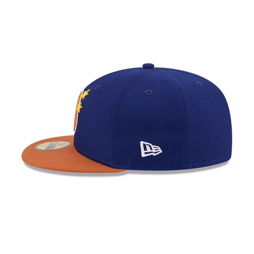 Pictured is this MiLB Theme Night Durham Bulls 59FIFTY Fitted cap in navy. 5