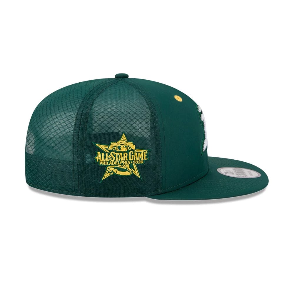 Pictured is this MLB All Star Game Athletics 9FIFTY Snapback cap in dark green. 5