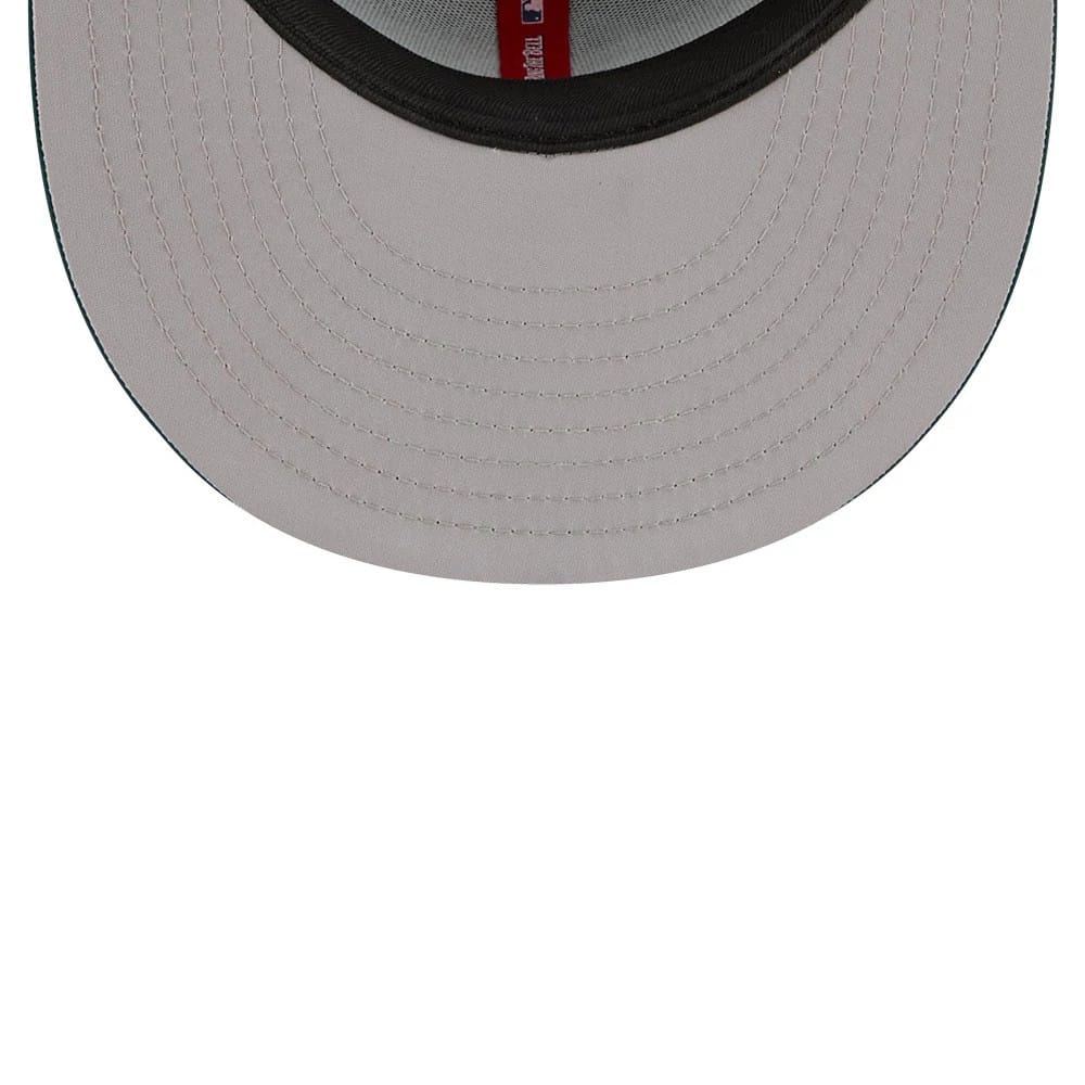 Pictured is this MLB All Star Game Athletics 9FIFTY Snapback cap in dark green. 2