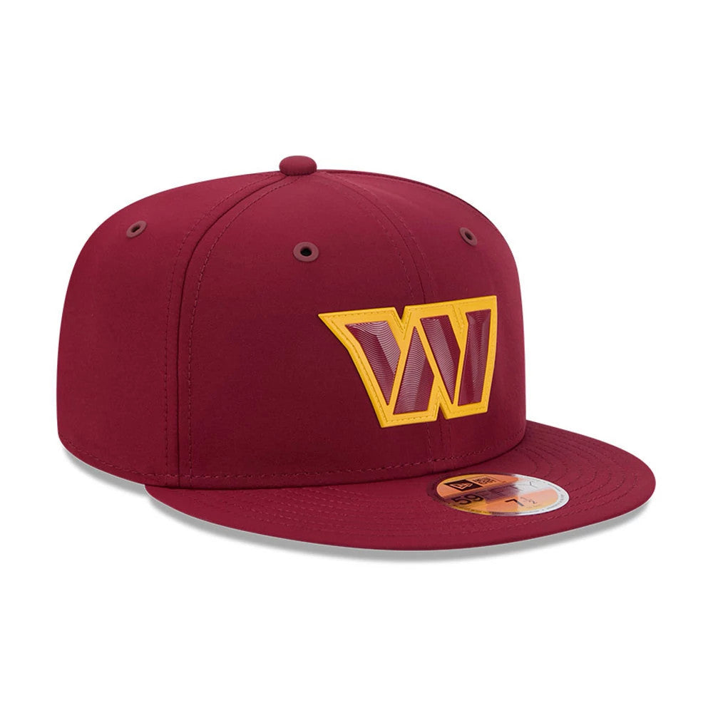Pictured is this NFL Sideline 2026 Washington Commanders 59FIFTY Fitted cap in dark red. 4