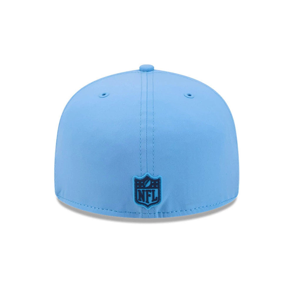 Pictured is this NFL Sideline 2026 Tennessee Titans 59FIFTY Fitted cap in pastel blue. 5