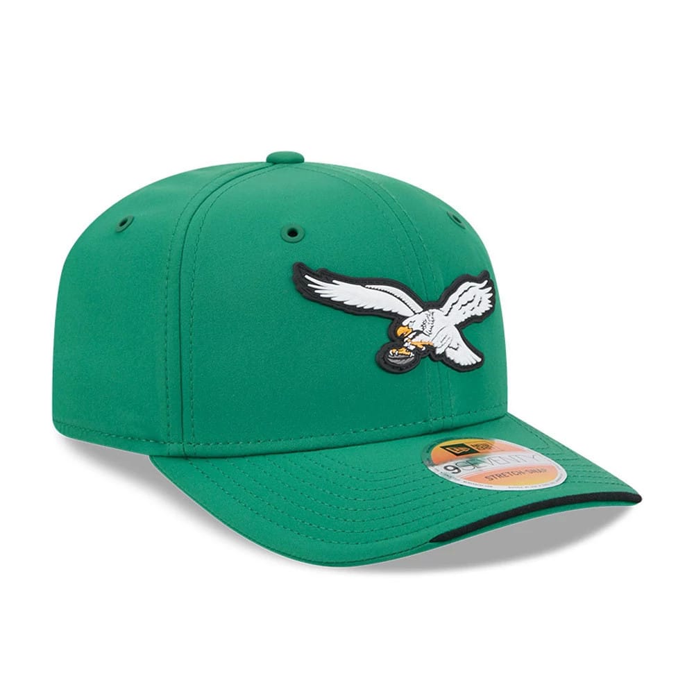 Pictured is this NFL Sideline 2026 Philadelphia Eagles 9SEVENTY Stretch Snap cap in Green. 3