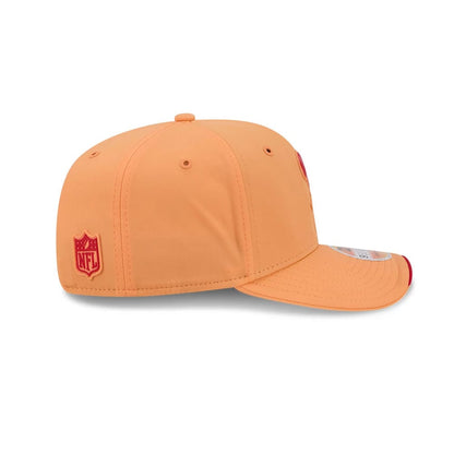 Pictured is this NFL Sideline 2026 Tampa Bay Buccaneers 9SEVENTY Stretch Snap cap in orange. 4