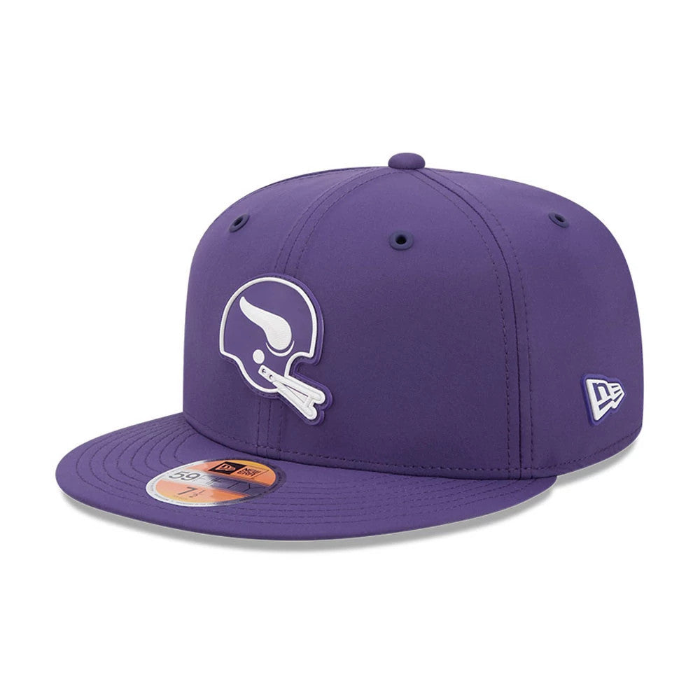 Pictured is this NFL Sideline 2026 Minnesota Vikings 59FIFTY Fitted cap in purple. 1