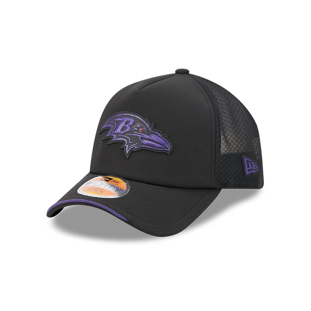 NFL Sideline 2026 Baltimore Ravens Black 9FORTY Apex Cap | NEC UK