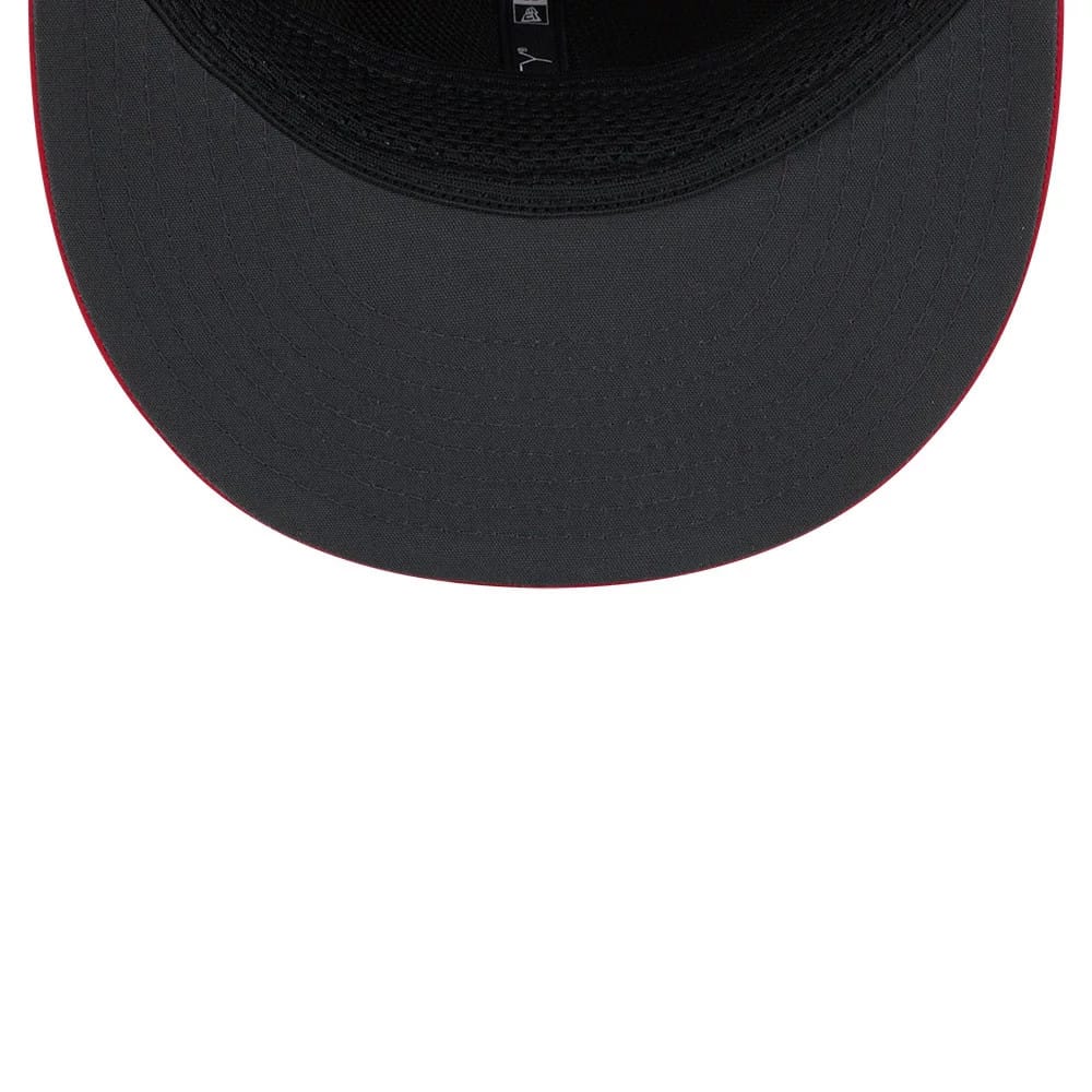 Pictured is this NFL Sideline 2026 San Francisco 49ers 59FIFTY Fitted cap in red. 2