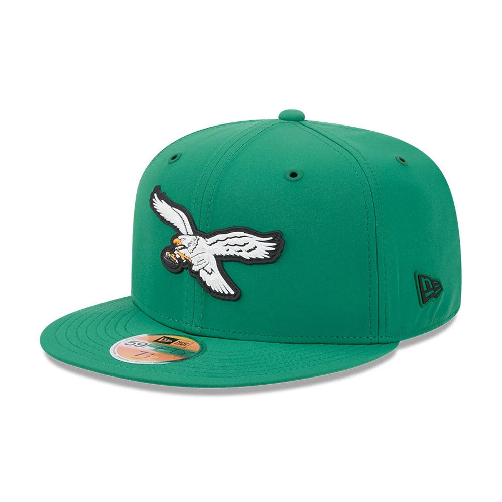 Pictured is this NFL Sideline 2026 Philadelphia Eagles 59FIFTY Fitted cap in Green. 1