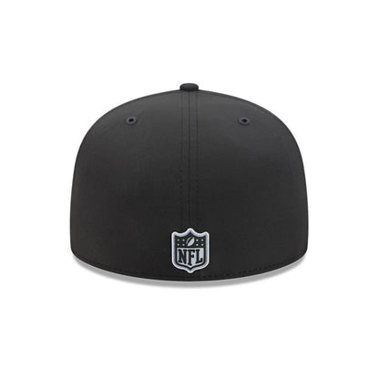 Pictured is this NFL Sideline 2026 Las Vegas Raiders 59FIFTY Fitted cap in Black. 4