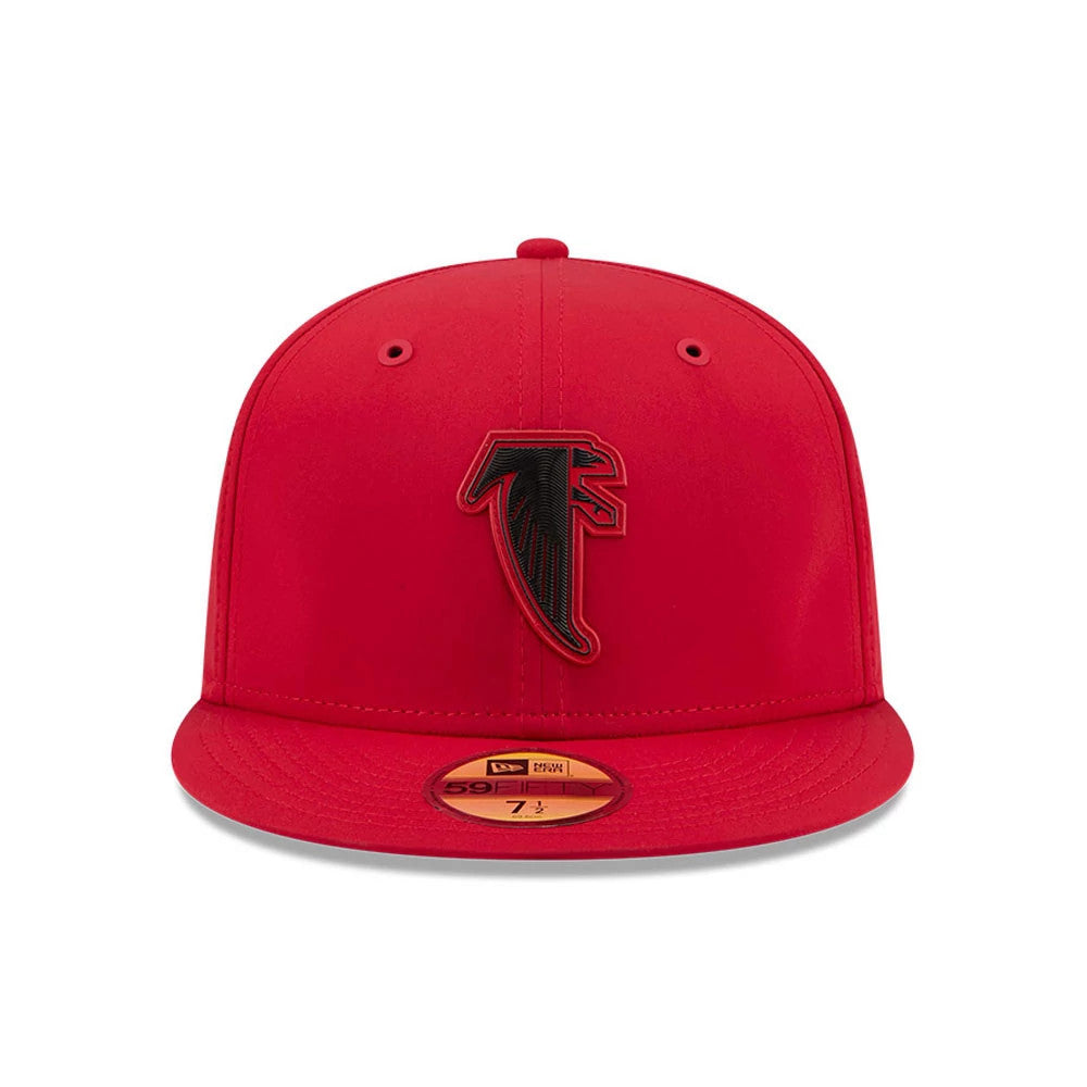 Pictured is this NFL Sideline 2026 Atlanta Falcons 59FIFTY Fitted cap in Red. 3