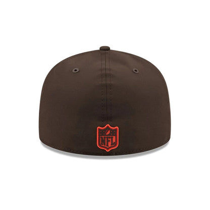 Pictured is this NFL Sideline 2026 Cleveland Browns 59FIFTY Fitted cap in dark brown. 5