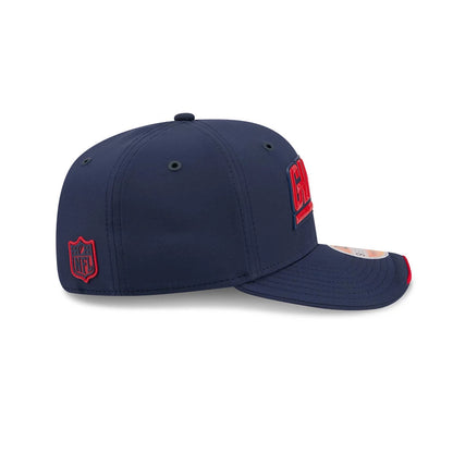 Pictured is this NFL Sideline 2026 New York Giants 9SEVENTY Stretch Snap cap in dark blue. 6