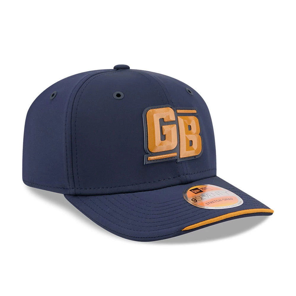 Pictured is this NFL Sideline 2026 Green Bay Packers 9SEVENTY Stretch Snap cap in dark blue. 3