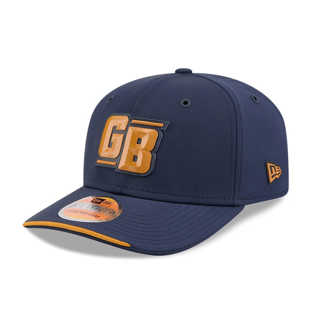 Pictured is this NFL Sideline 2026 Green Bay Packers 9SEVENTY Stretch Snap cap in dark blue. 1