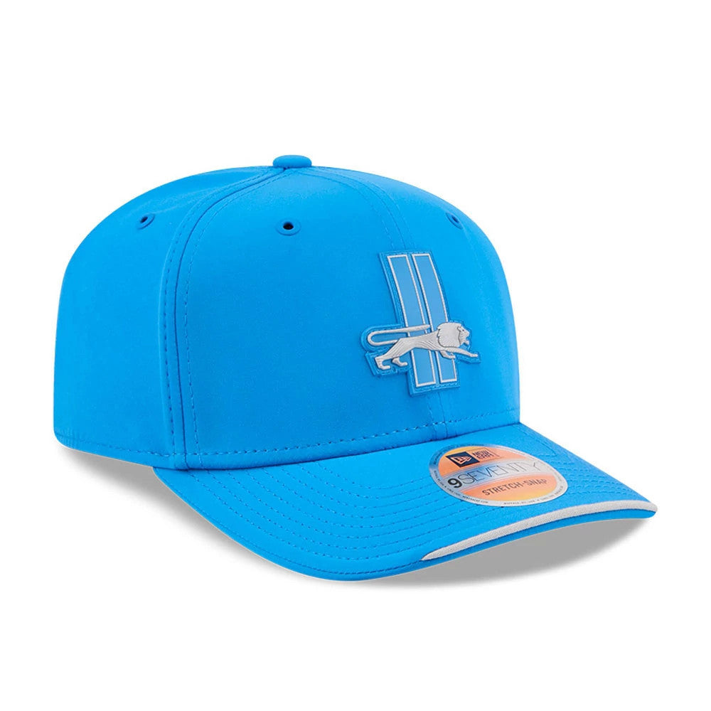 Pictured is this NFL Sideline 2026 Detroit Lions 9SEVENTY Stretch Snap cap in blue. 3