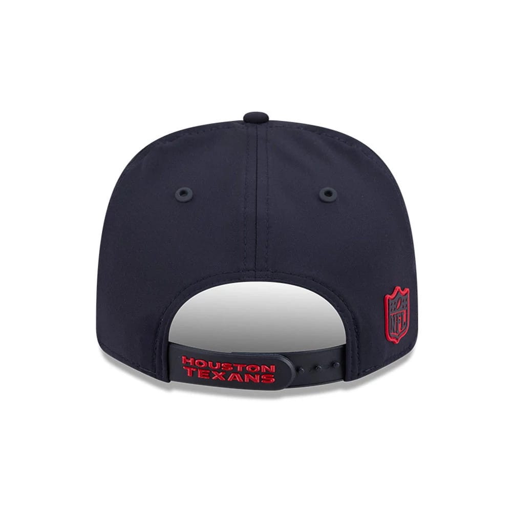Pictured is this NFL Sideline 2026 Houston Texans 9SEVENTY Stretch Snap cap in navy. 5