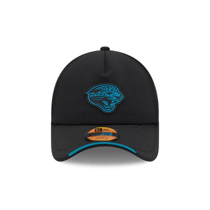 Pictured is this NFL Sideline 2026 Jacksonville Jaguars 9FORTY Apex cap in black. 2