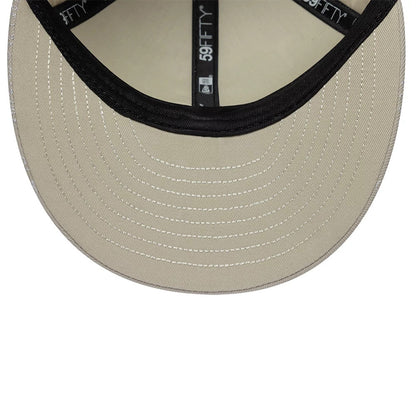 Pictured is this New Era All Over Paisley Low Profile 59FIFTY Fitted cap in Cream. 7