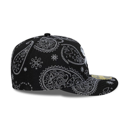Pictured is this MLB All Over Paisley Chicago White Sox Low Profile 59FIFTY Fitted cap in black. 6