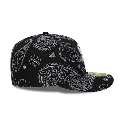 Pictured is this MLB All Over Paisley Chicago White Sox Low Profile 59FIFTY Fitted cap in black. 6